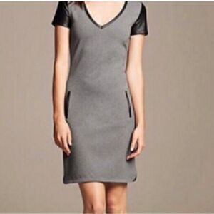 Take 50% OFF- Banana Republic Short Sleeve Gray Dress, Size-0